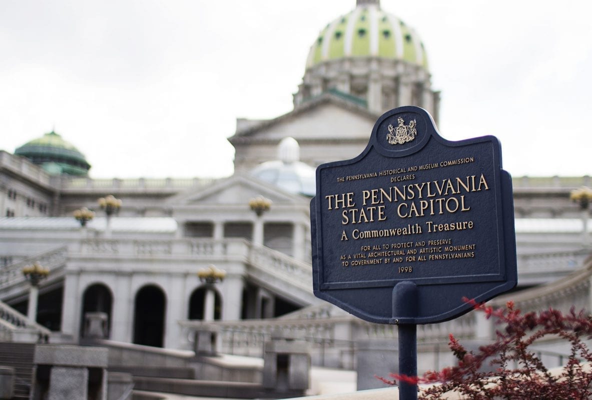 The Pennsylvania State Capitol in Harrisburg, PA