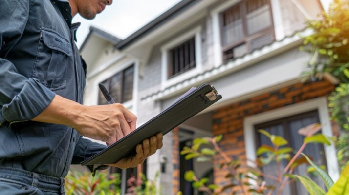 Property manager inspecting a rental property in Baltimore